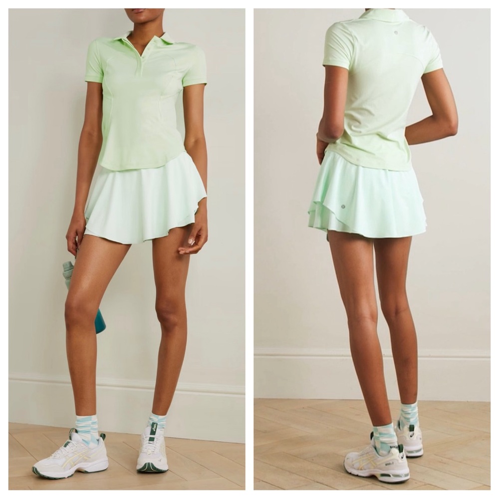 Lululemon Green Court Rival Hi Rise Skirt Sz 6 - Picture 2 of 16